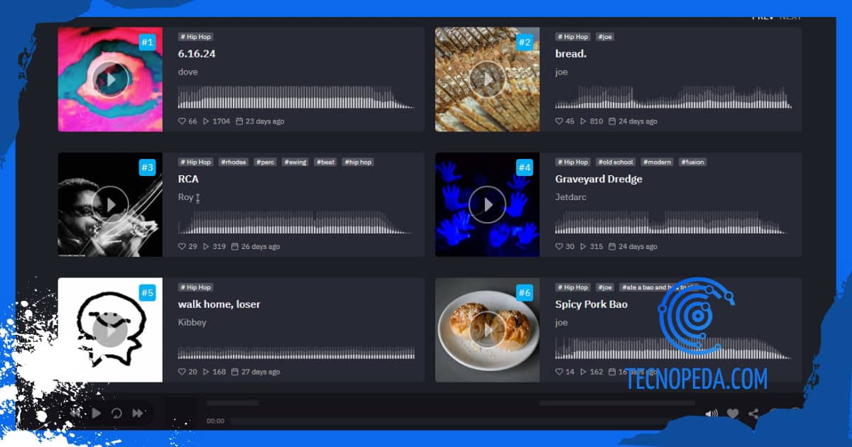 Creaciones disponibles en Hobnox Audiotool