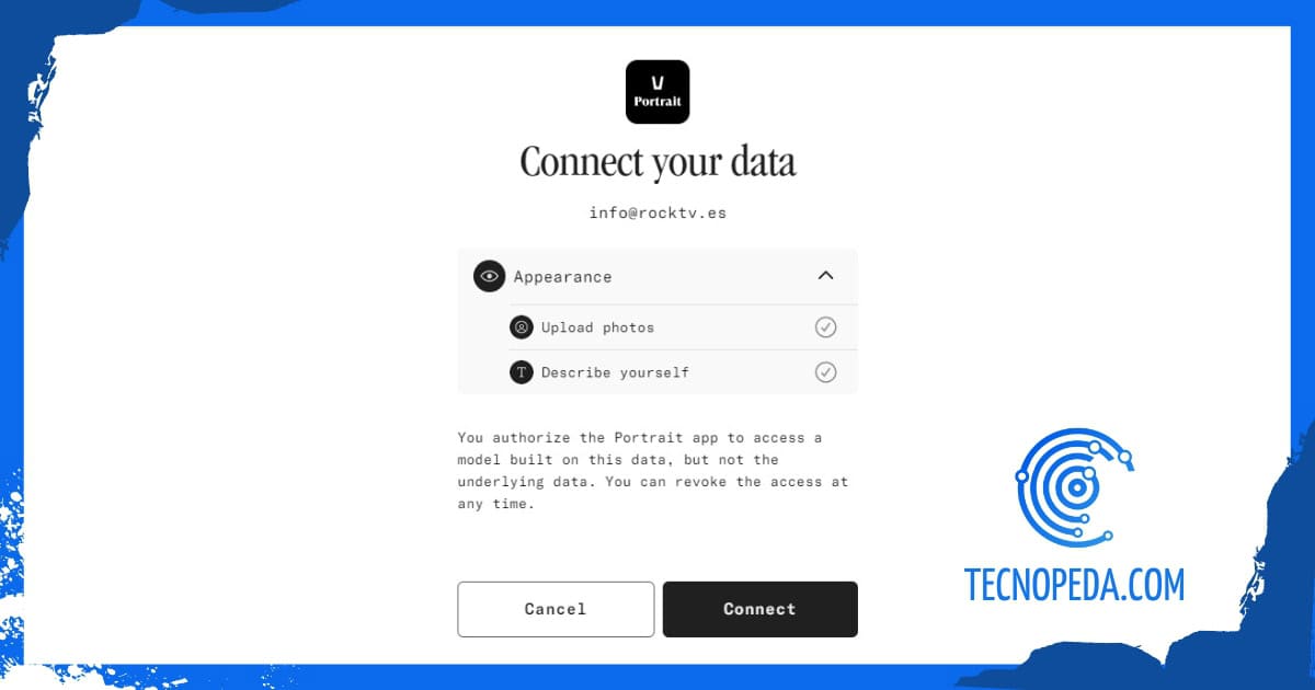 Conectar con Vana Portrait para general retratos con IA