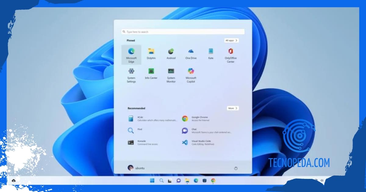 Escritorio de un ordenador con Wubuntu instalado
