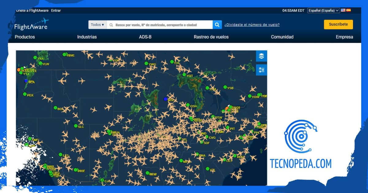 Rutas Aéreas en tiempo real