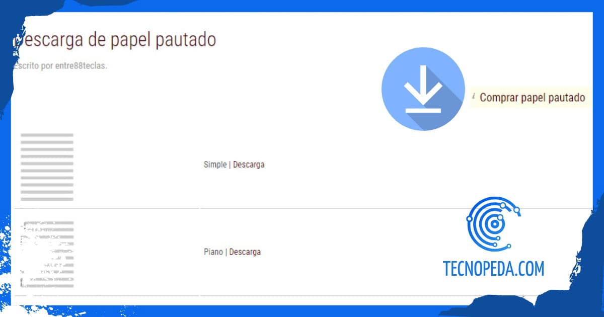Descargar papel pautado Web para descargar papel pautado