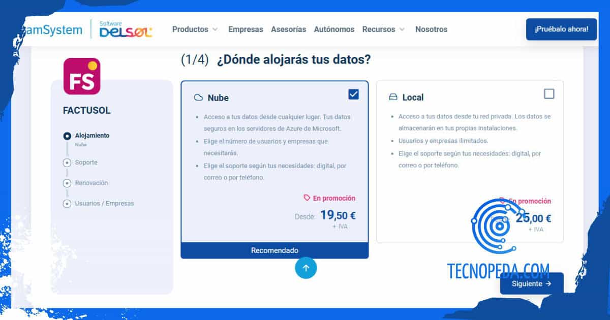 Precios de Factusol
