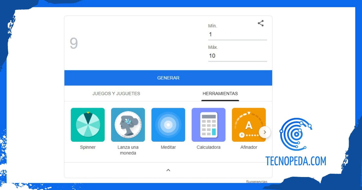 Generador de números de Google