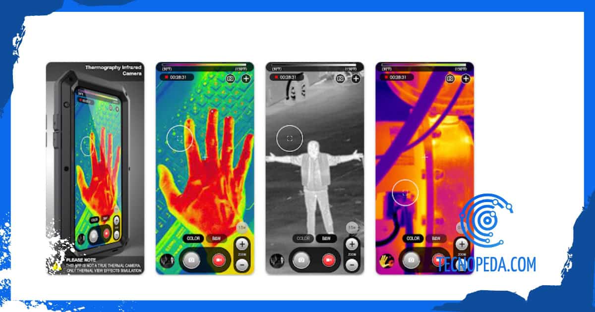 Thermography Infrared Cam para simular una cámara térmica para móviles