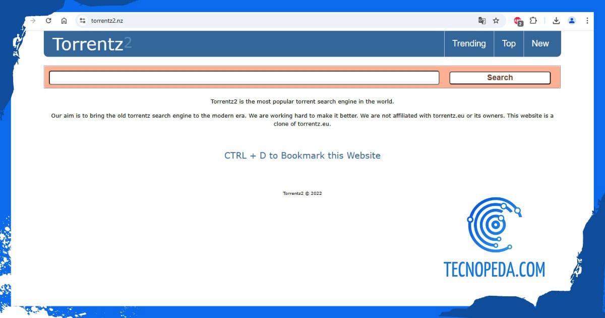 Página Web de Torrentz2