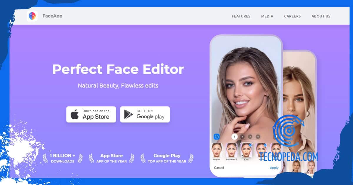 Web de Faceapp para envejecer rostros online gratis