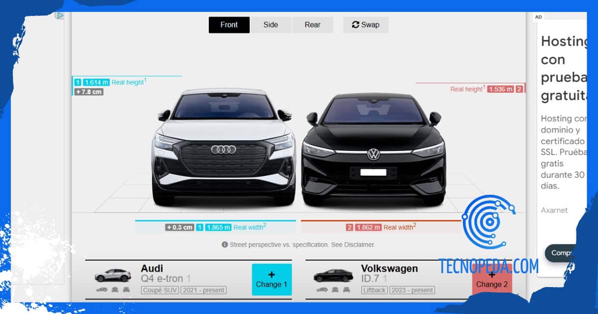 comparador de medias de coches frontal