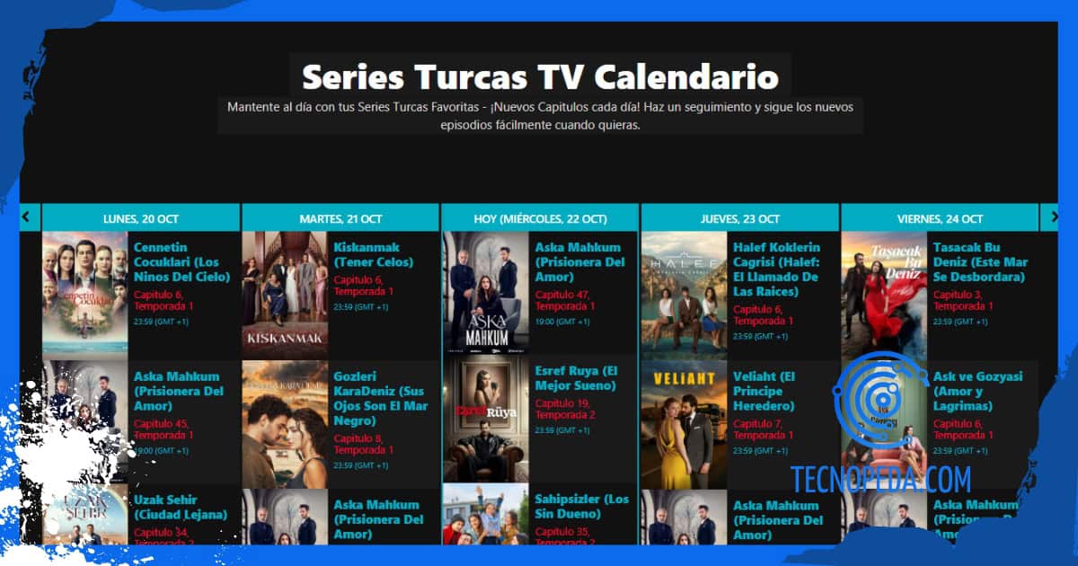 calendario de series turcas